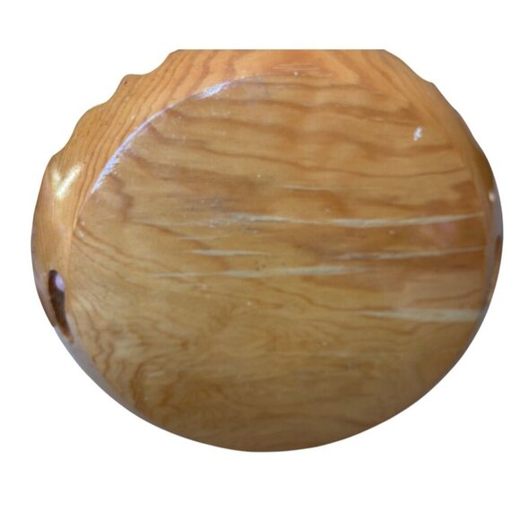 Vtg Hand Painted Floral Lacquered Wooden Serving Tray Bowl Dish Decorative - Picture 7 of 9